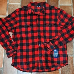 Chaps Red and Black Plaid Shirt
